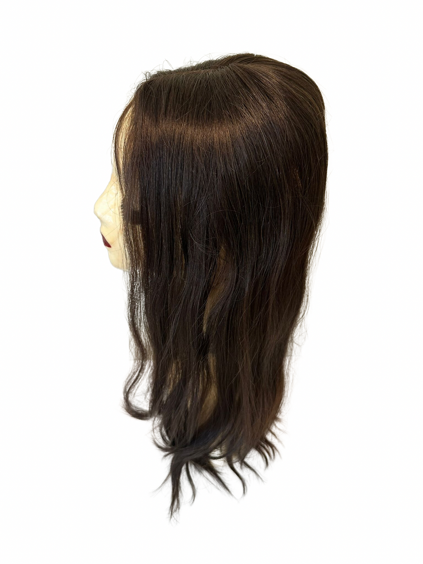 Stock396 KFD Lace Kippah Fall - 6" Cap, 24" Length, Color 2/4, Wavy