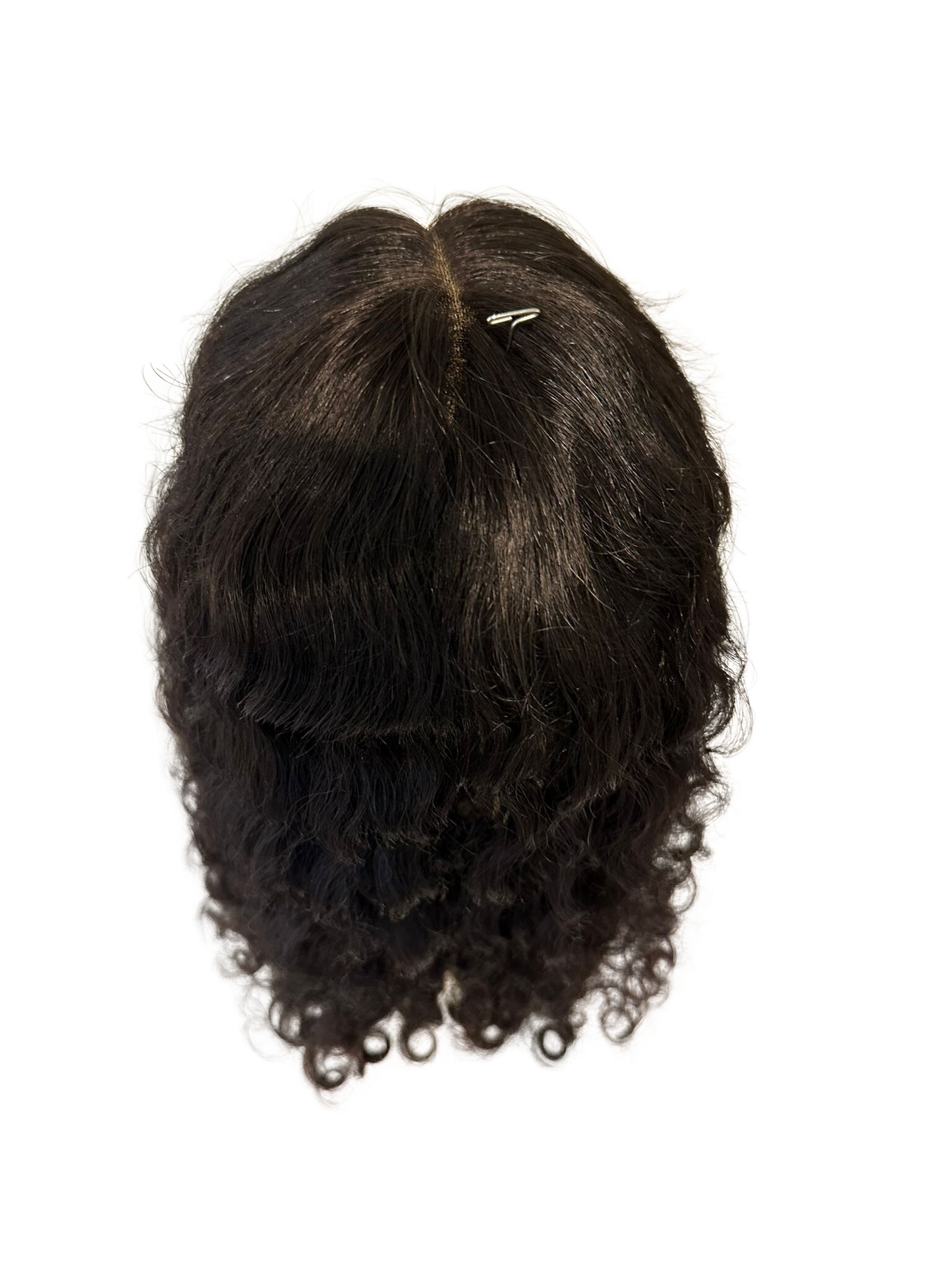 S332 KFD Lace Kippah Fall - 7" Cap, 24" Length, Color 1B, Curly