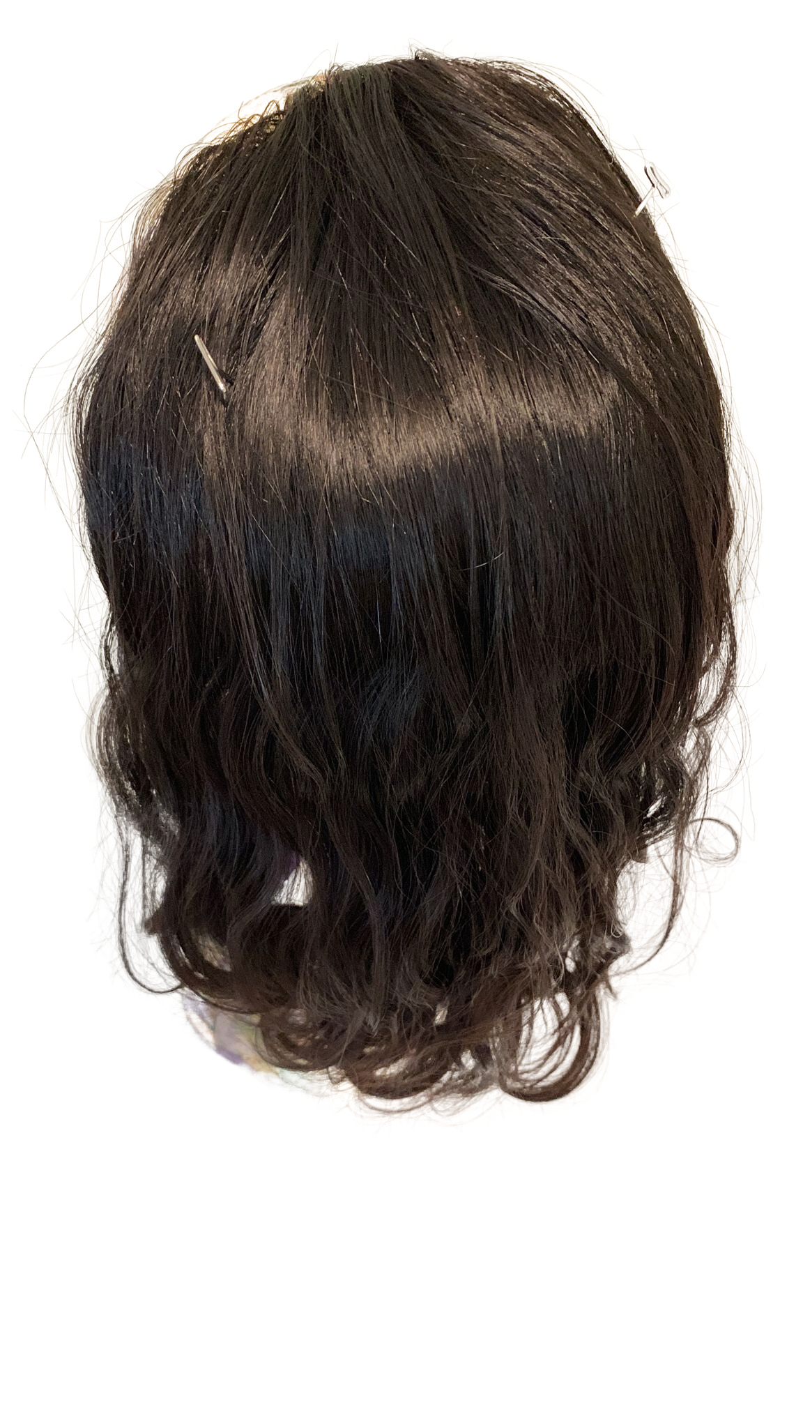 S341 KFD Kippah Fall - 5" Cap, 20" Length, Color 1B, Wavy