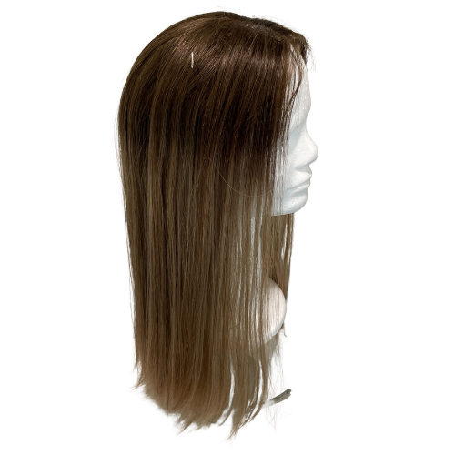S495 KFD Lace - 8" Cap, 26" Length, Blond with color 5 root, Straight