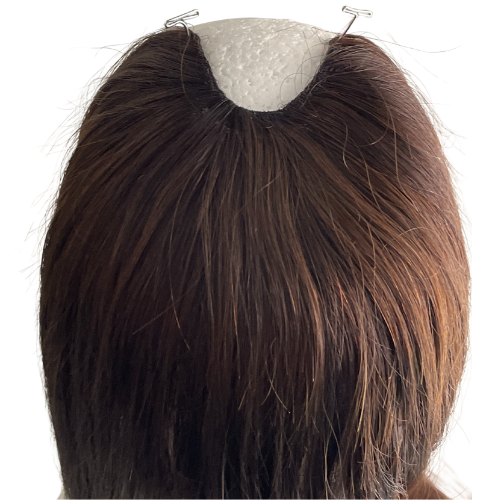 S497 KFD Lace U - 5" Cap, 24" Length, Color 6 with dark root, Straight