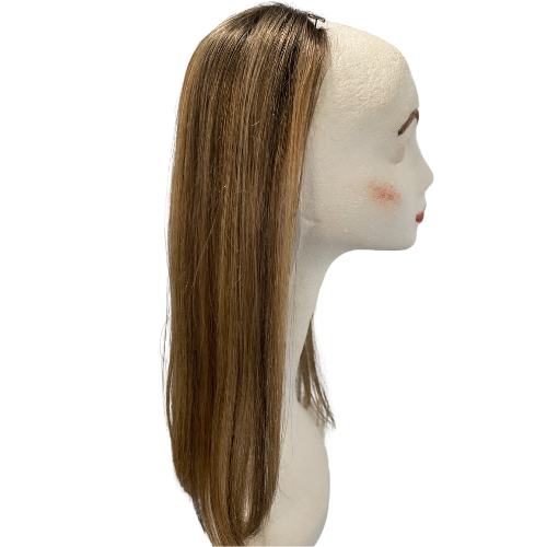SHS2 KFD Lace U (wide) - 5" Cap, 22" Length, Dark root blond highlights, Straight