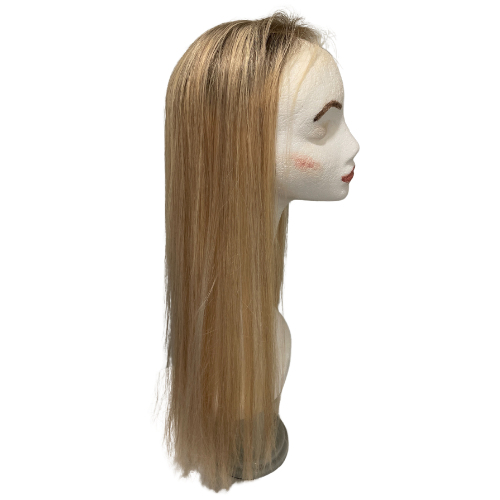 Stock512 KFD Lace - 7" Cap, 28" Length, Light ash blond with dark lowlights, Straight