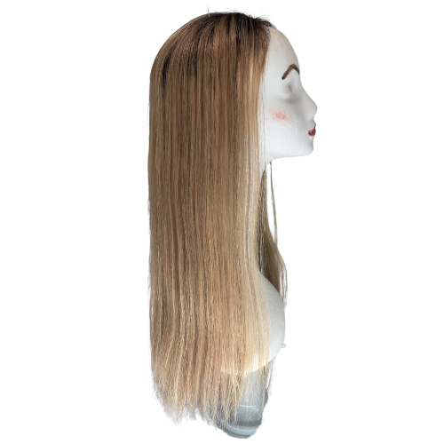 Stock518 KFD Lace - 7" Cap, 26" Length, Color blond with dark root, Straight