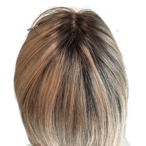 Stock518 KFD Lace - 7" Cap, 26" Length, Color blond with dark root, Straight