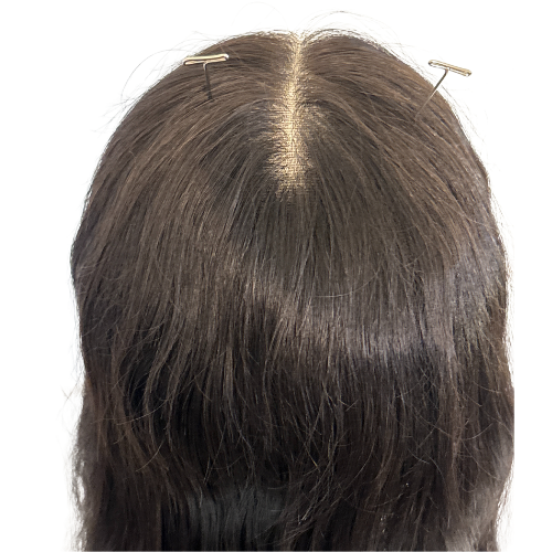 Stock583 KFD Lace - 7" Cap, 26" Length, Color 1B, Wavy