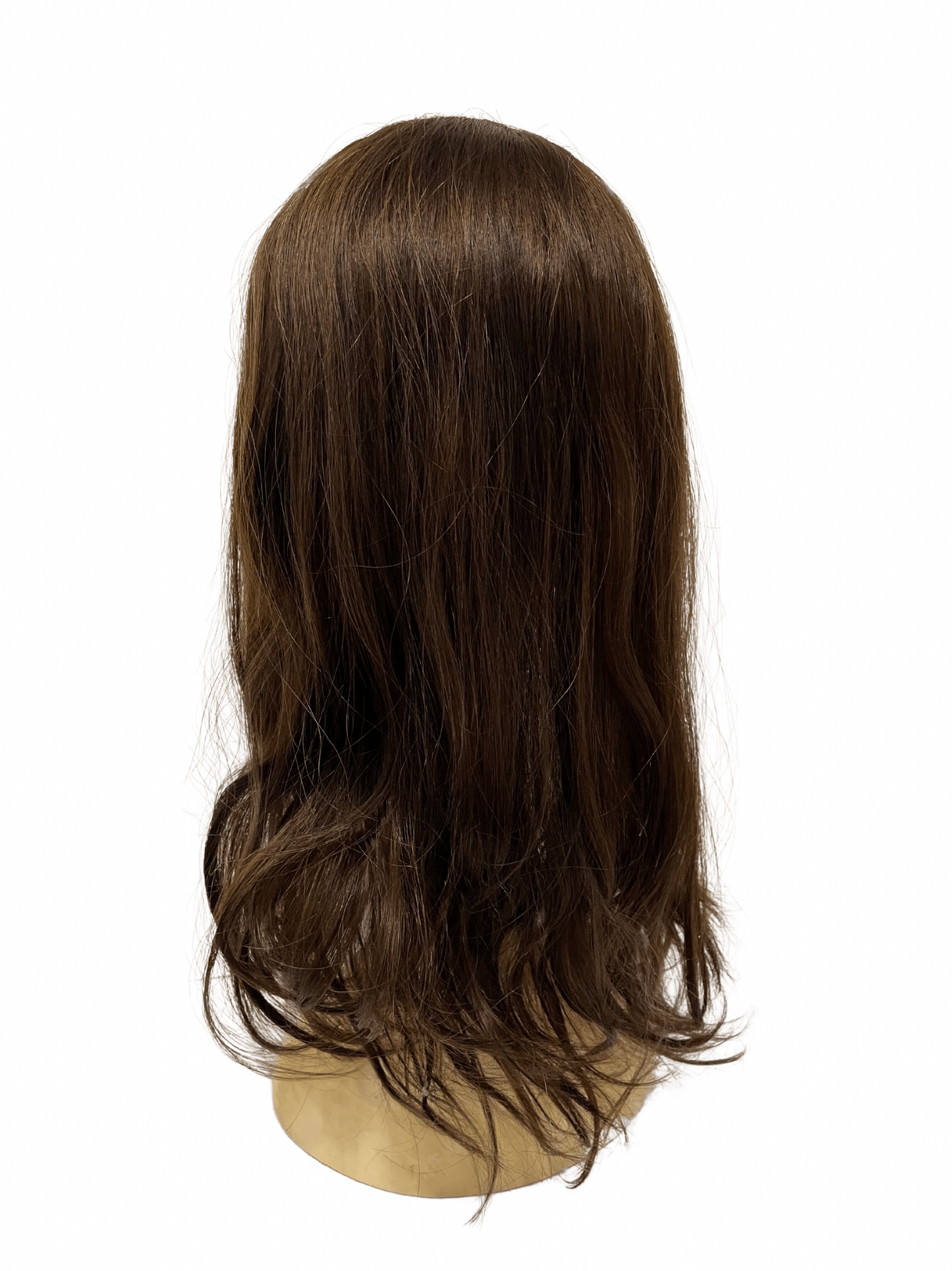 S285 KFD Kippah Fall - 8" Cap, 22" Length, Color 6 with Rooting and Lowlights in 4, Wavy