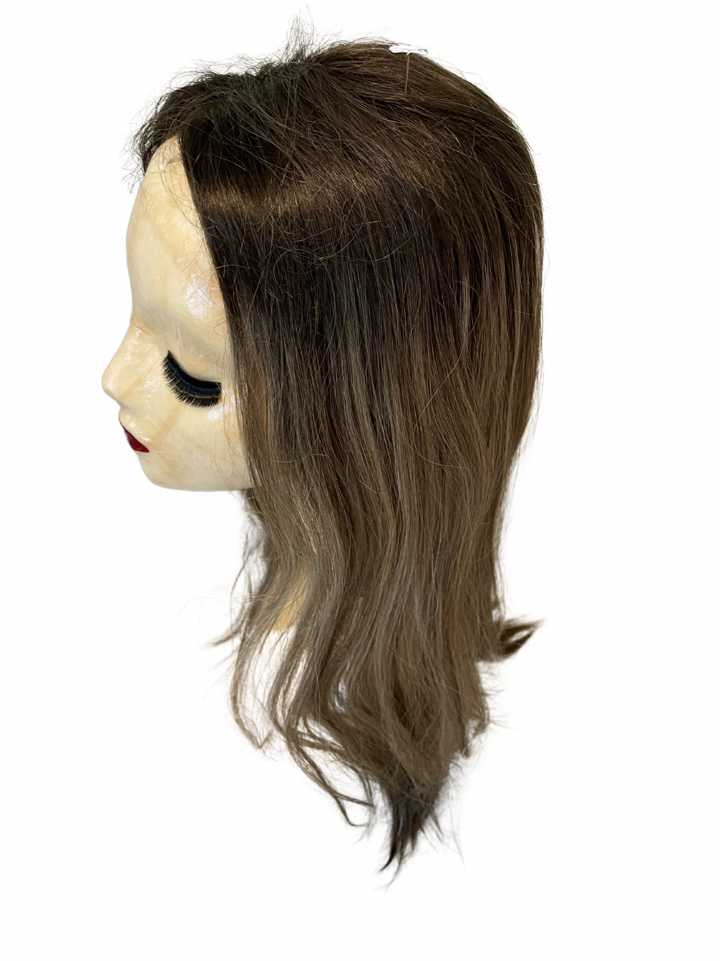 Stock376 KFD Lace Kippah Fall - 7" Cap, 26" Length, Light blond with deep dark root