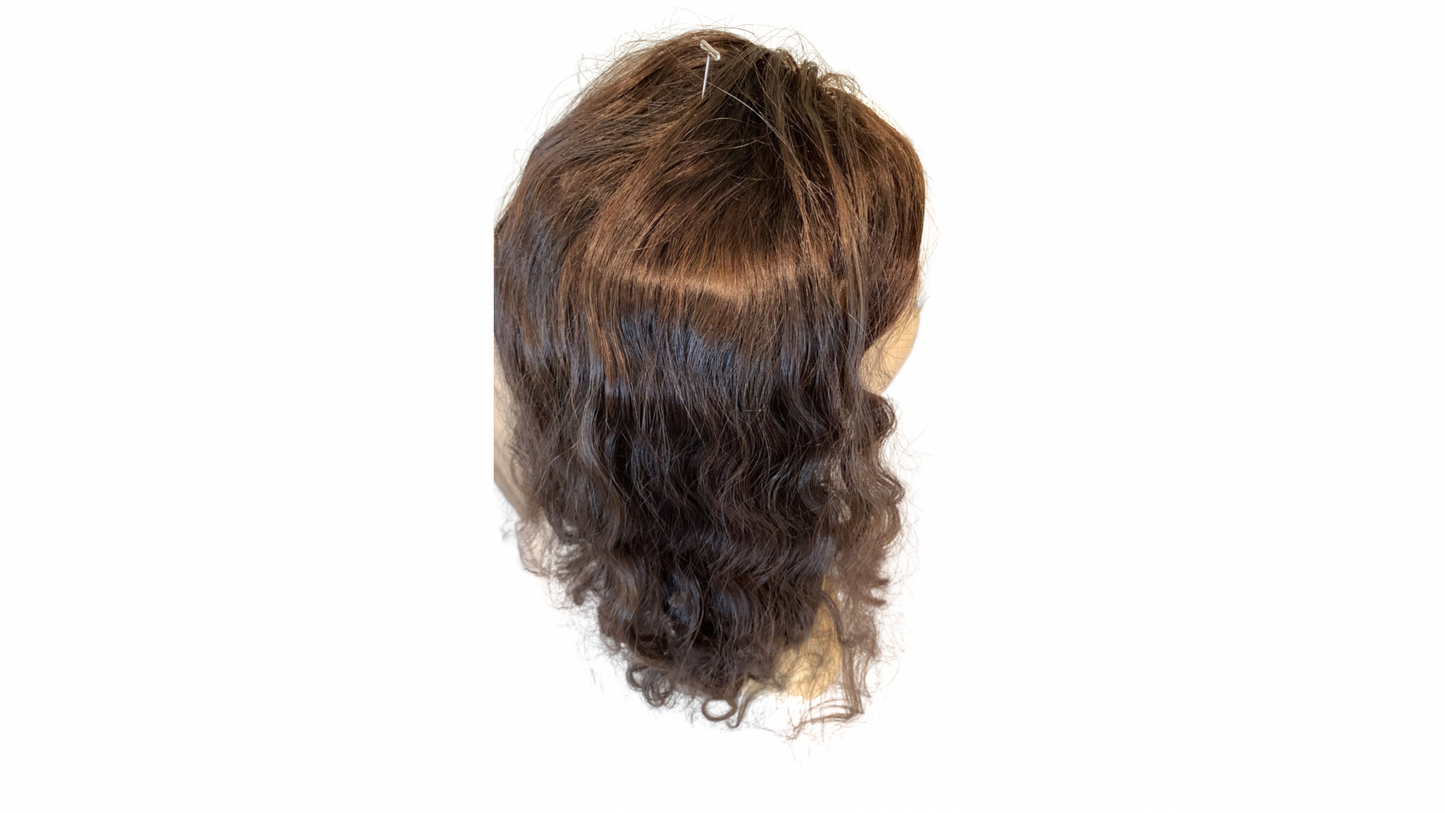Stock344 KFD Kippah Fall - 5" Cap, 22" Length, Color 4, Curly