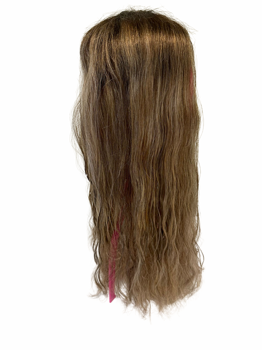 Stock390 KFD Lace Kippah Fall - 6" Cap, 24" Length, Warm Blond, Wavy