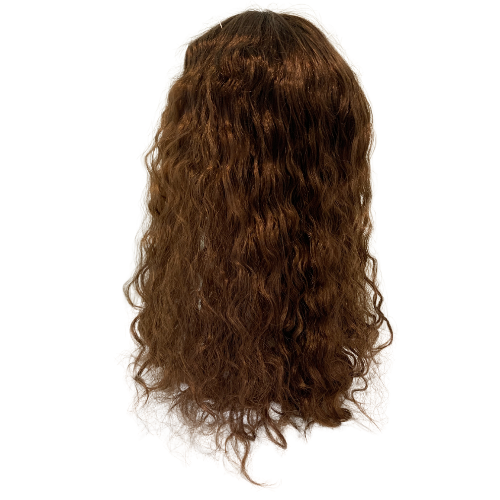 S406 KFD Lace - 6" Cap, 20" Length, Color 6 (rooted in 4), Curly