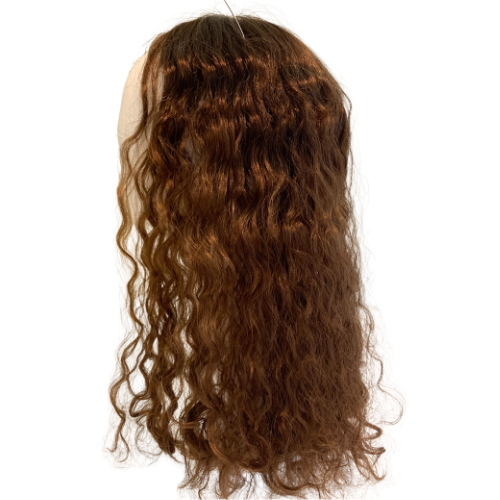 S406 KFD Lace - 6" Cap, 20" Length, Color 6 (rooted in 4), Curly