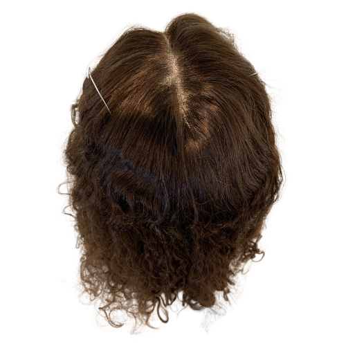 S406 KFD Lace - 6" Cap, 20" Length, Color 6 (rooted in 4), Curly