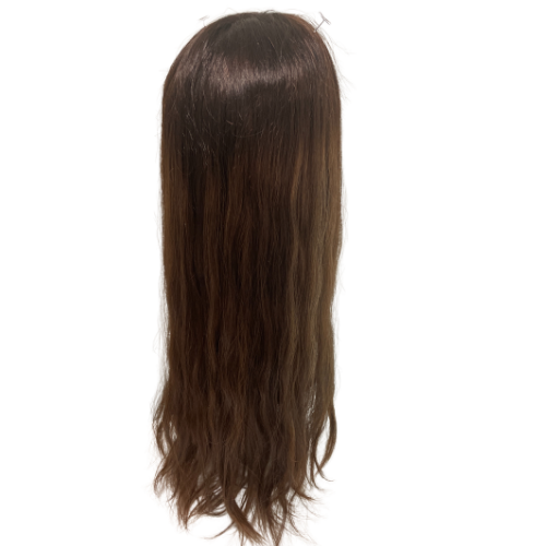 S494 KFD Lace - 6" Cap, 26" Length, Dark blond caramel, Slightly Wavy