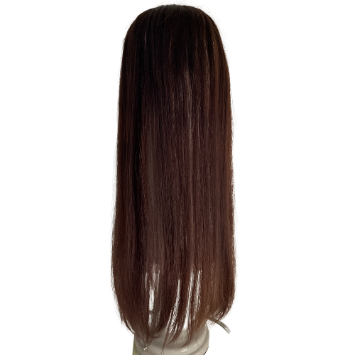S497 KFD Lace U - 5" Cap, 24" Length, Color 6 with dark root, Straight