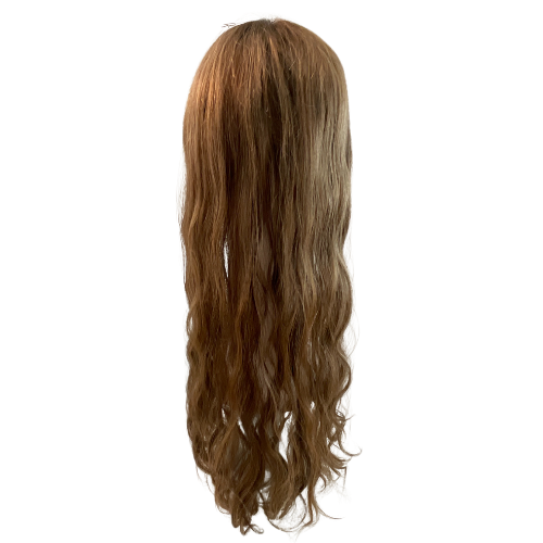 S499 KFD Lace - 6" Cap, 24" Length, Warm Dark Base with Blond Highlights, Wavy