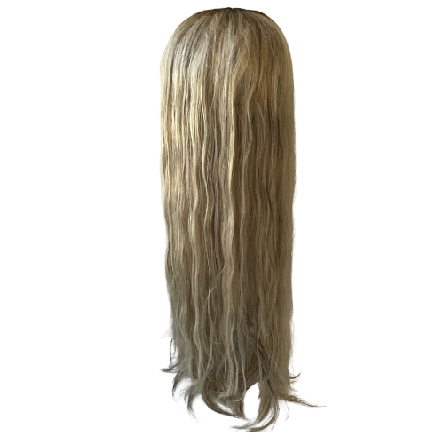 S506 KFD Lace U - 5.5" Cap, 28" Length, Blond, Slightly Wavy