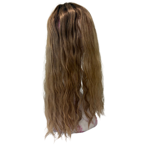 SKR1 KFD Lace - 6" Cap, 22" Length, Color N8 with highlights, Wavy