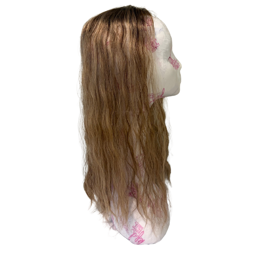 SKR1 KFD Lace - 6" Cap, 22" Length, Color N8 with highlights, Wavy