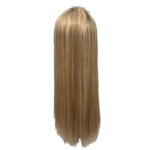 Stock512 KFD Lace - 7" Cap, 28" Length, Light ash blond with dark lowlights, Straight