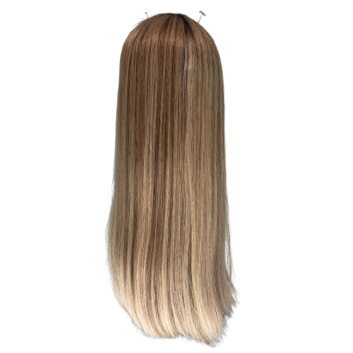 Stock518 KFD Lace - 7" Cap, 26" Length, Color blond with dark root, Straight