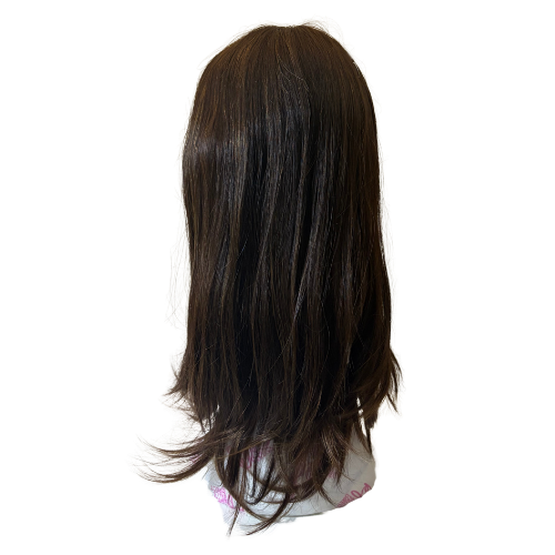 Stock660 KFD Lace Ultra - 10" Cap, 24" Length, Chocolate brown with highlights, Straight