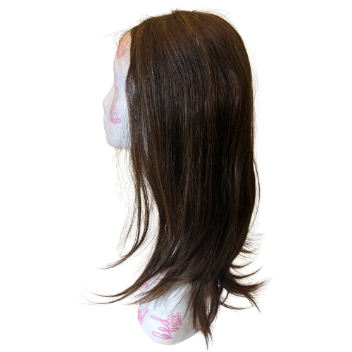 Stock660 KFD Lace Ultra - 10" Cap, 24" Length, Chocolate brown with highlights, Straight